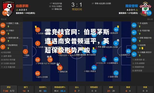 雷竞技官网：伯恩茅斯遭遇南安普顿逼平，英超保级形势严峻